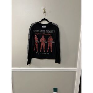 Star Wars Sith‎ Trooper Rise of Skywalker Long Sleeve Glitter T-Shirt Kids XXL
